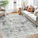 Modern Abstract Non Slip Washable Area Rug(Grey)