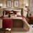 7 Piece Microsuede Comforter Set Red