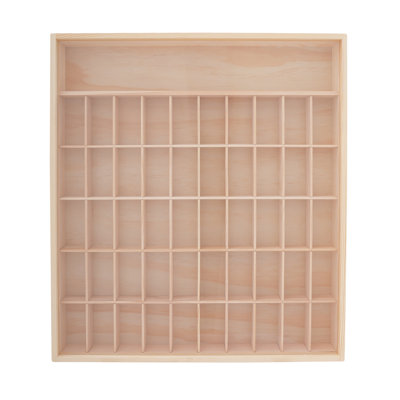 50 Compartments Wooden Display Case Display Case For Minifigures Action Figures