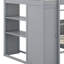 Lit mezzanine avec lit autonome, tablettes, bureau et garde-robe-1264535089