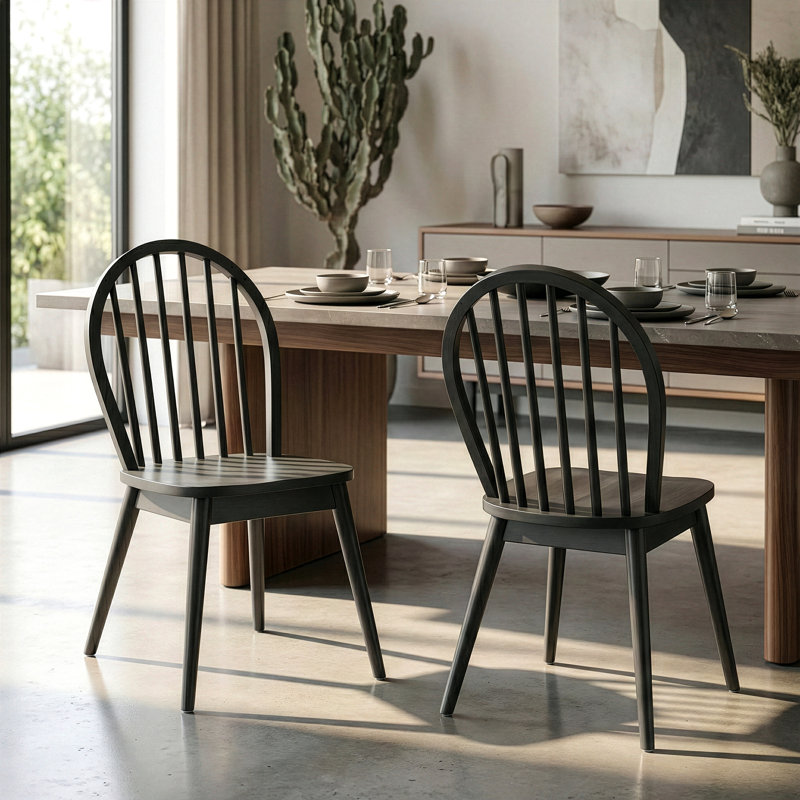 Tivoli 17.72'' H Dining Chair, Black Washed