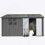Remise de jardin en métal, remise extérieure avec fenêtre-126590470