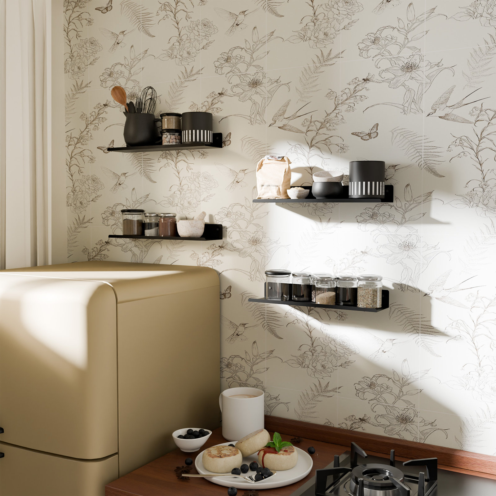 Floating Shelf, 1.97" H x 16.14" W x 3.93" D