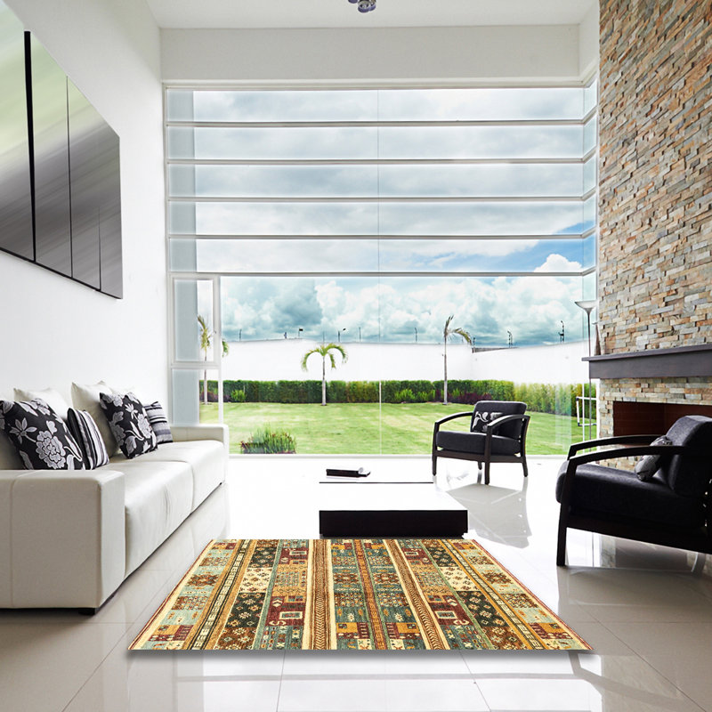 Tapis abstrait moderne 3310, Carré 5 pi
