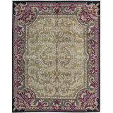 Hand-Knotted High-Quality Gold and Red Area Rug