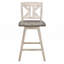 Ensemble de 2 chaises pivotantes à 360 degrés à hauteur de comptoir-2056738962