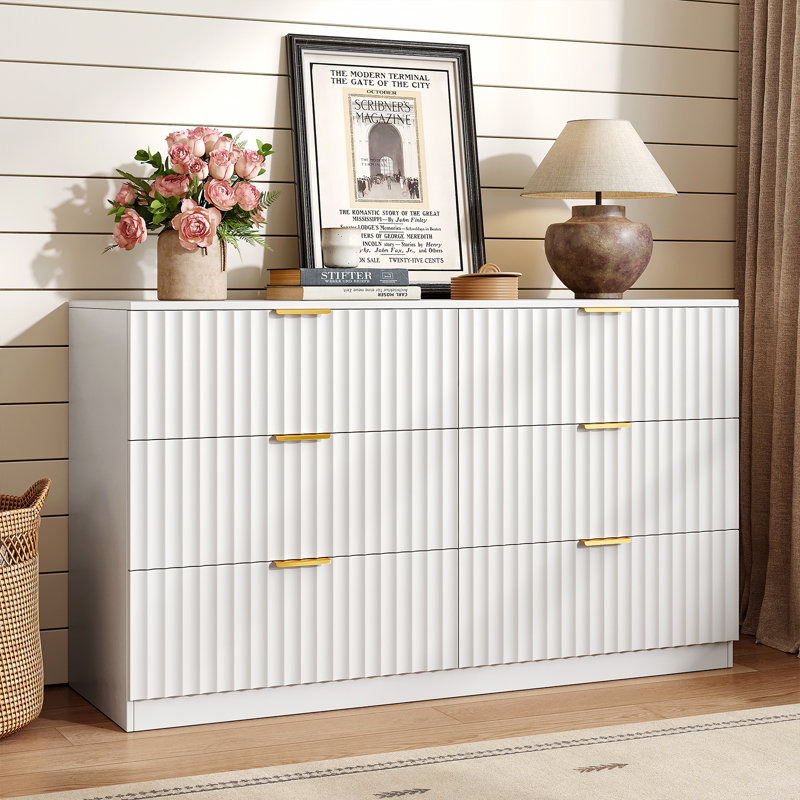 Commode 6 tiroirs Ishiro, Blanc