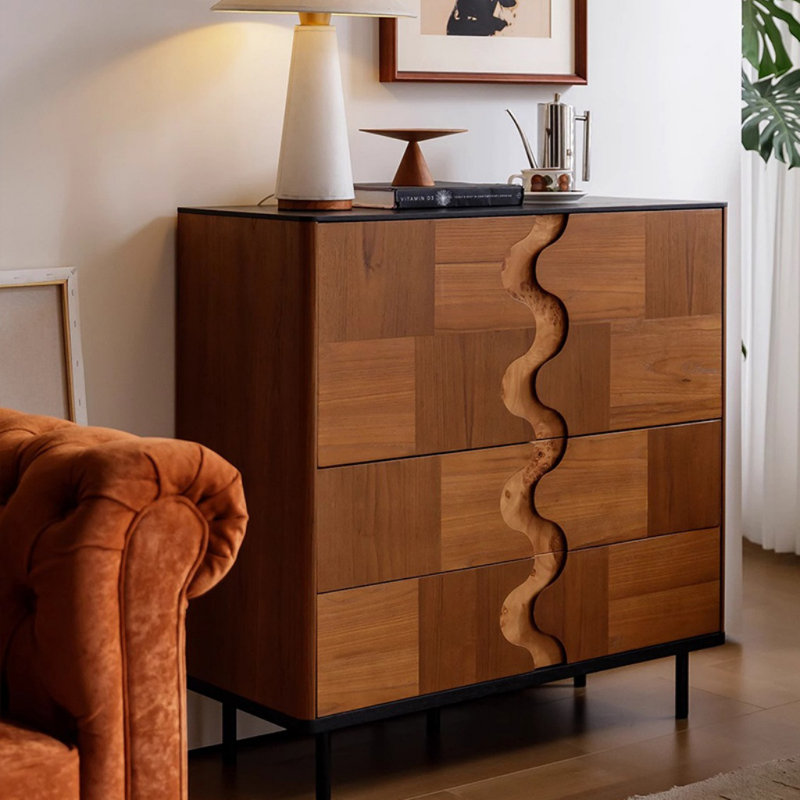 Buffet American Retro Parquet, Marron clair