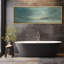Impression sur toile encadrée «Green Tunes Relaxing Calm Clouds»-111653847-111653849
