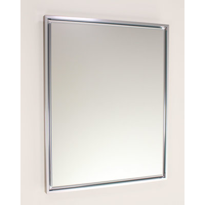 16x20 Parker Metro Metal Framed Rectangle Recessed Bathroom Medicine Cabinet, Floating Mirror, 14x18 in-Wall Opening, Powder-coated Steel, Adjustable Glass Shelves, Magnet Close