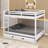 Queen Size Bunk Bed With Ladder And Trundle-1932933799