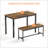 Dining Table Set, Bar Table With 2 Dining Benches, Kitchen Table Counter With Chairs, Industrial For Kitchen Breakfast Table, Living Room, Party Room, Rustic Brown 43.3?L X23.6?W X 29.9?H
