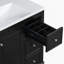 Meuble-lavabo noir 36 po (lavabo non inclus)