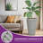 19.7" Faux Concrete Tall Round Pot Planters for Outdoor Plants, Weather-Resistant Resin Flower Pots