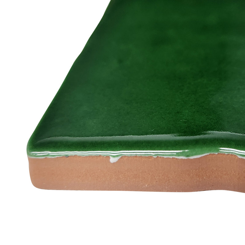 Viva Antic Handmade 4" x 4" Ceramic Wall Tile, Green