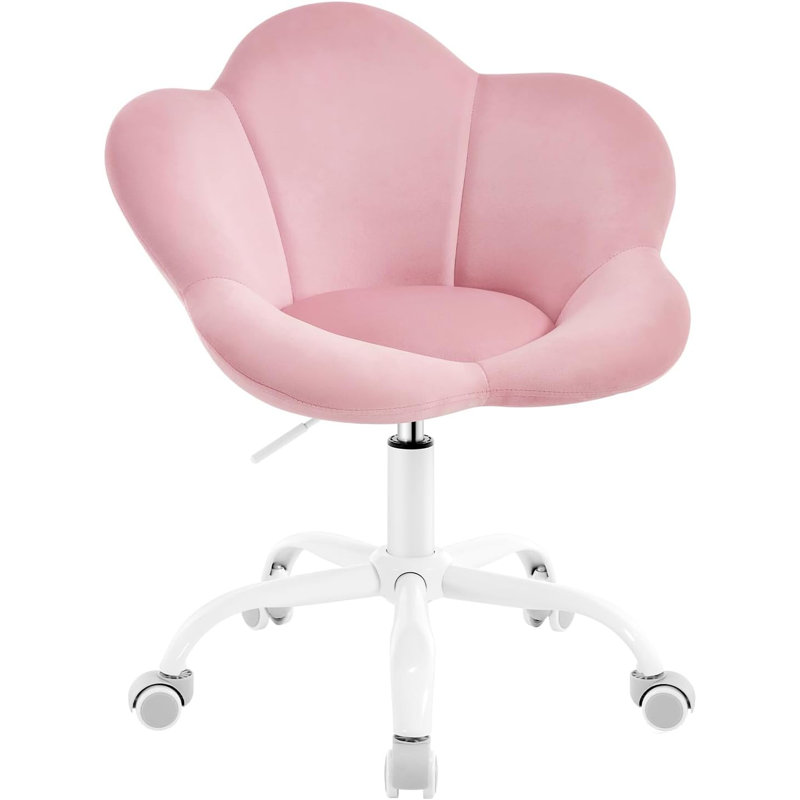 Velvet Office Chair, Pink