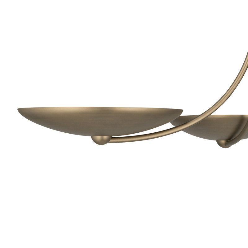 Lustre convertible XL 4 lumières Palmela, Champagne Bronze