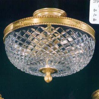 Deveau Semi Flush Mount, French Gold