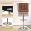 Delvion Upholstered Adjustable Height Bar Stool