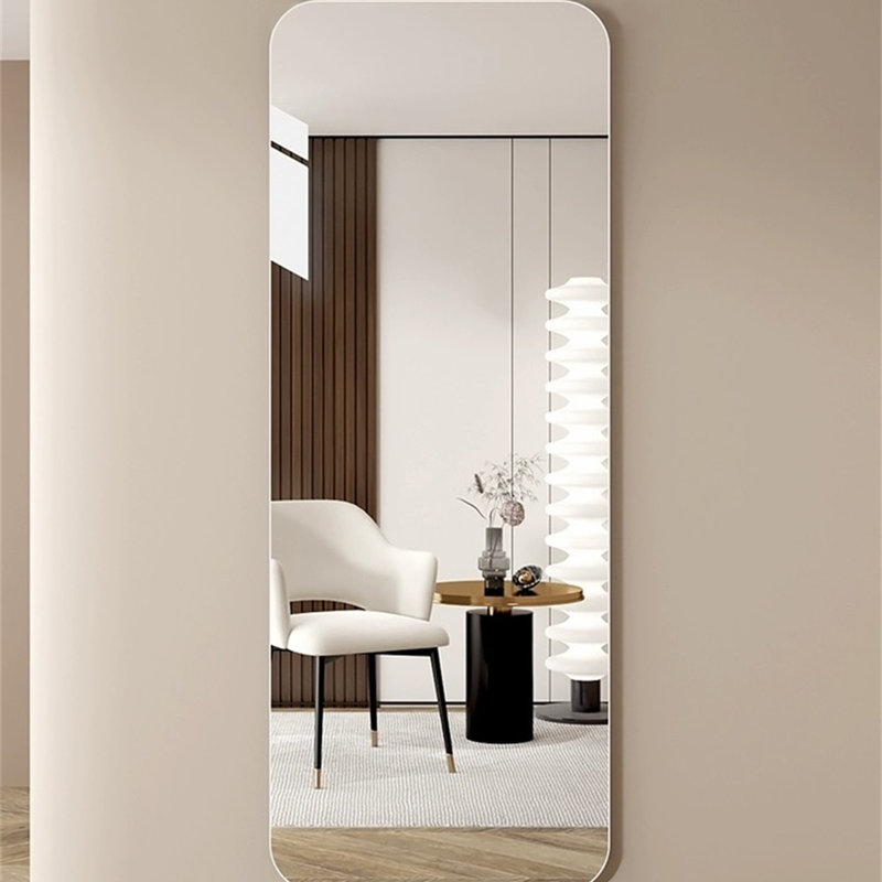 Full Body round corner mirror for Living Room Bedroom Cloakroom Wall hanging with hanging hole High quality 5mm silver mirror  Explosion-proof glass