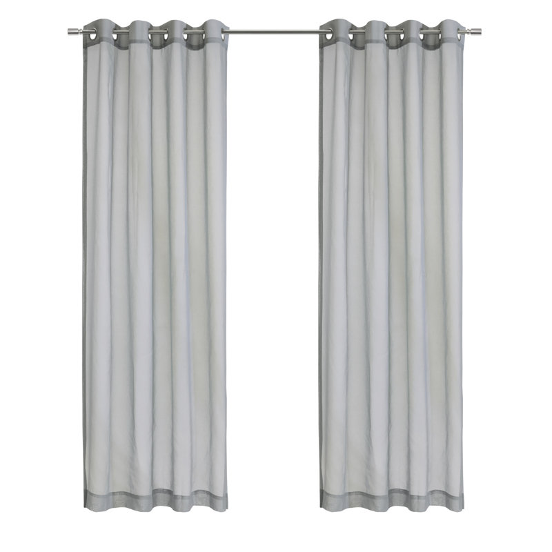 Panneau de rideau à œillets filtrant la lumière en gris Myriame, L 52 po x L 84 po