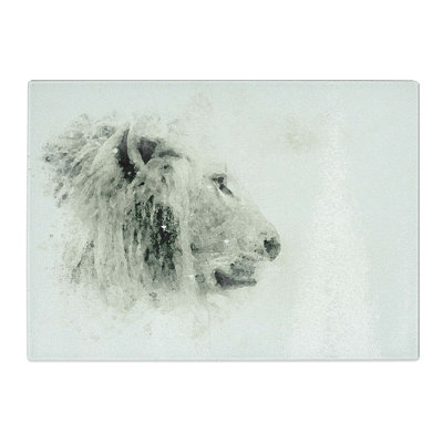 Tempered Glass a Lion Chopping Board