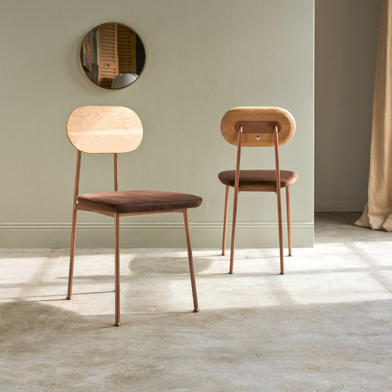 Yutapi Upholstered Dining Chair, Brown