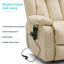 Albrechtice Lay Flat Power Recliner, Dual Motor Leather Lift Chair for Elderly with Massage & Heating-14730163