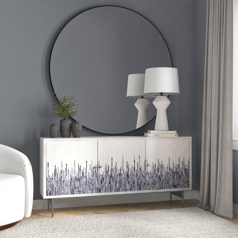 Lampe de table Ella Base de sablier géométrique blanc mat avec abat-jour blanc