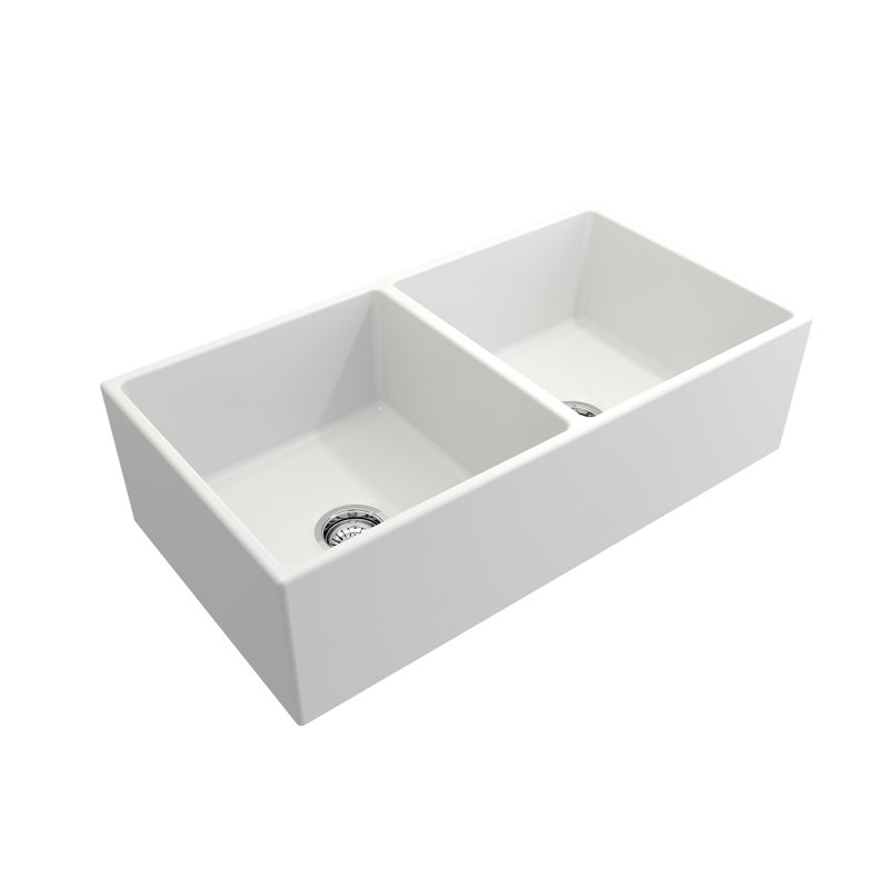 36'' L Kitchen Sink, Matte White