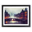 Amsterdam Canal At Night - Single Picture Frame Print-427512263-427512265