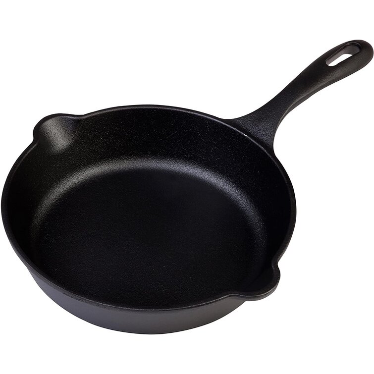 Victoria SKL-210 Cast Iron Skillet. Frying Pan with Long Handle, 10, Black