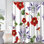 Bouquet abstrait coloré avec fleurs printanières, aquarelle et rose avec 12 crochets