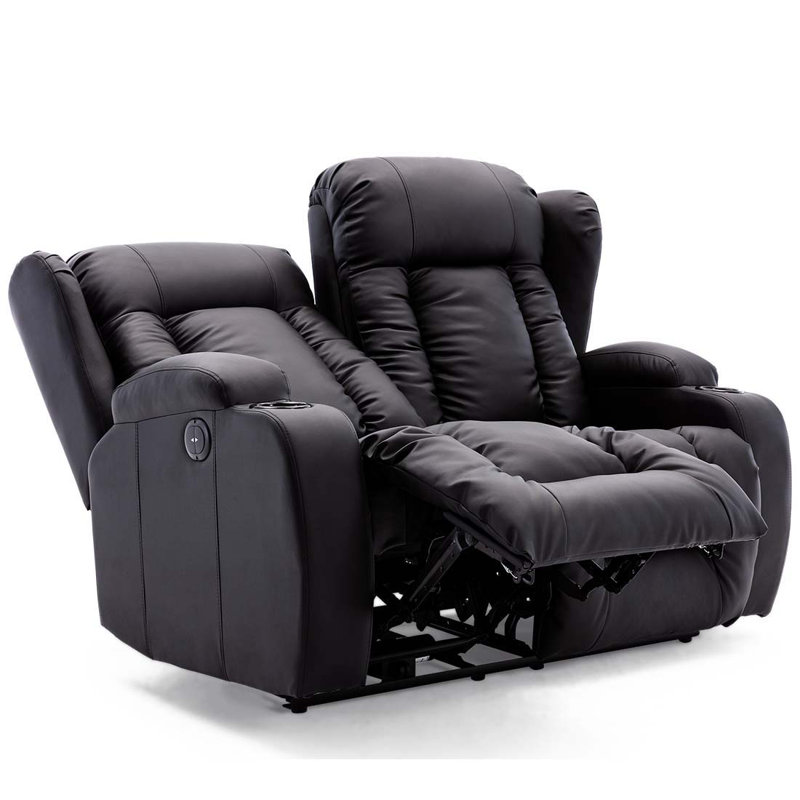 Electric Reclining Living Room Sets, Black