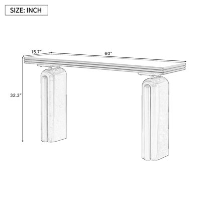 Lowell 60-Inches Long Wood Console Table