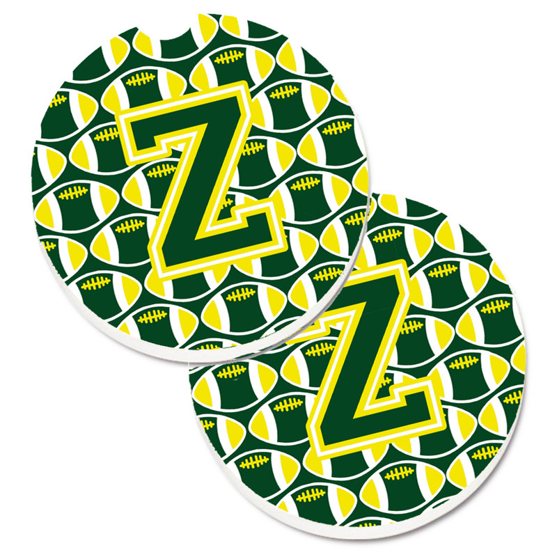 Sous-verre de football, Z, Vert / Jaune