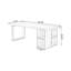 Bureau rectangulaire en bois massif noyer clair-109514465