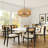 Caytlen 4-Light Dimmable Hand-Woven Drum Chandelier