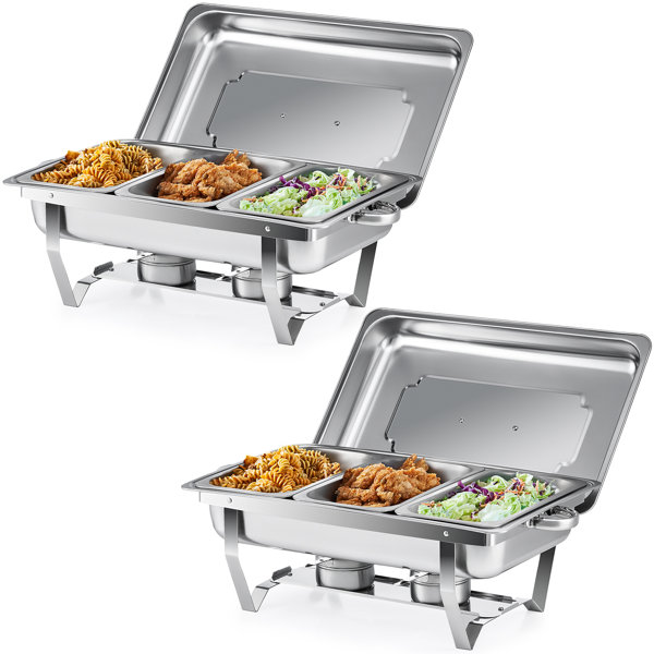 The Party Aisle™ 3-Pan Stainless Steel Rectangle Chafing Dish | Wayfair