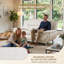 Canapé de salon 76 po en similicuir 3 places avec assise profonde et capitonné pour la maison, 76 po-1780570958