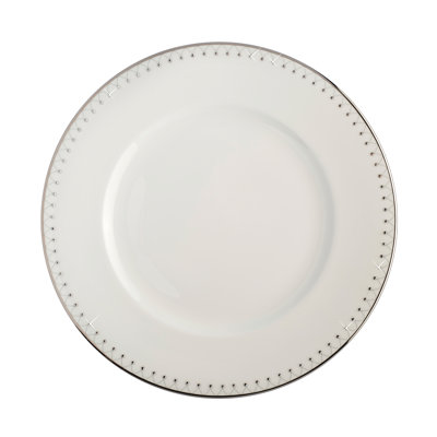 Assiette plate en porcelaine tendre 10,5 po