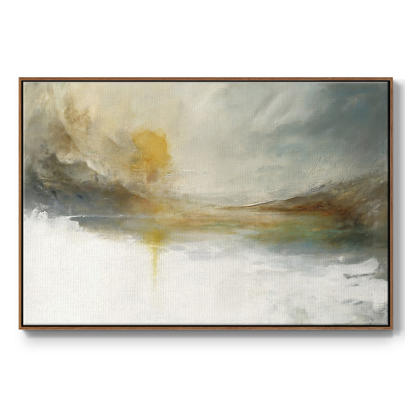 Émergence encadrée sur toile, Noyer, H 37 po x l 25 po x P 2 po