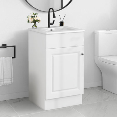 Meuble-lavabo 18 po avec lavabo en céramique