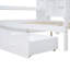 Lit de jour en bois double avec 3 tiroirs, ports USB et bureau