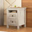 Commode d'appoint avec 2 tiroirs Shumel, table de chevet au design bien proportionné, table d'appoint avec lignes épurées-1437044477