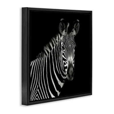 «Jungle Zebra Portrait», art mural encadré par Susan Bryant