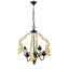Lustre géométrique à 4 lumières de style bougie Cosima
