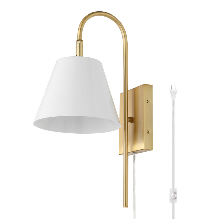Rhoeva Single Light Iron Dimmable Plug-in Flush Mounted Sconce