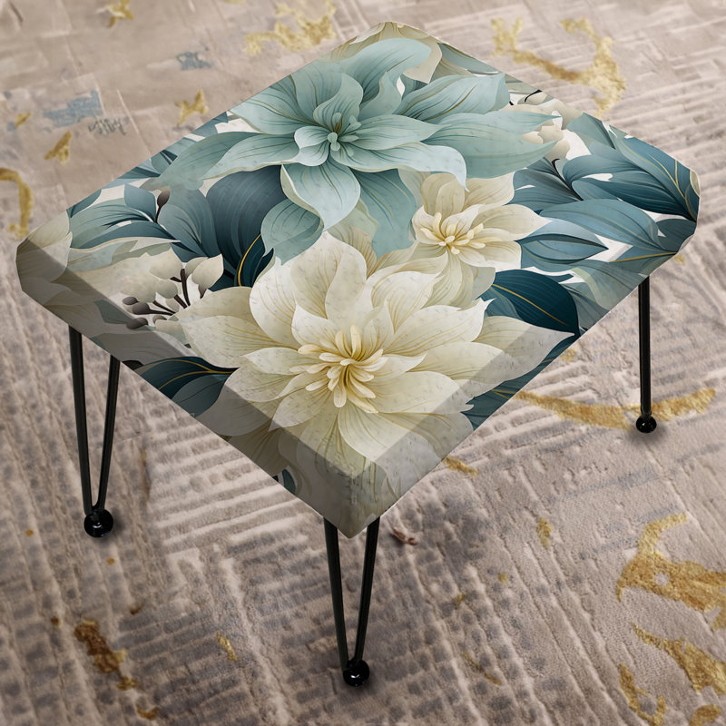 Repose-pieds zen gris et blanc Elegance