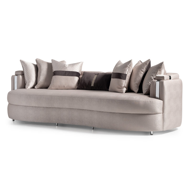  Carmela Mansion Jacquard Sofa - Zinc, 28.5" H x 104" W x 37.5" D